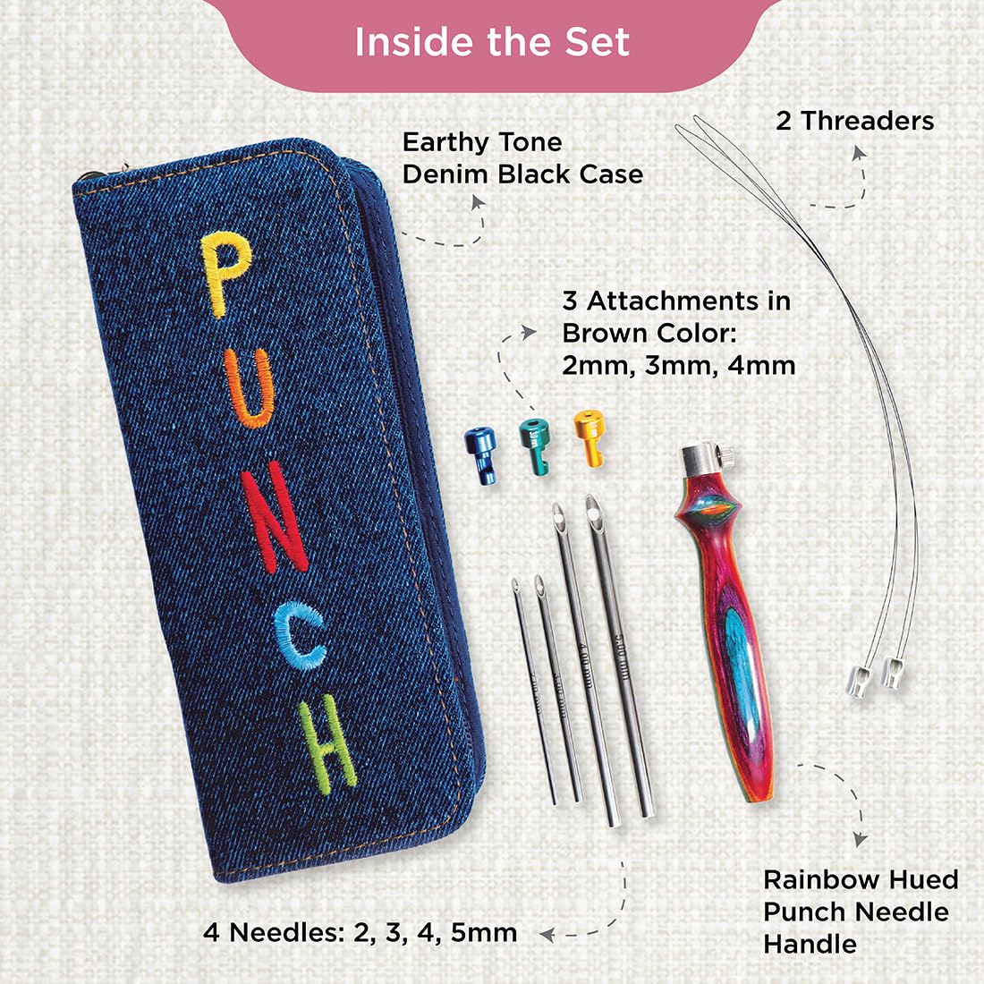 KnitPro Punch-Needle-Art | Vibrating Needle Set (21001) : Amazon